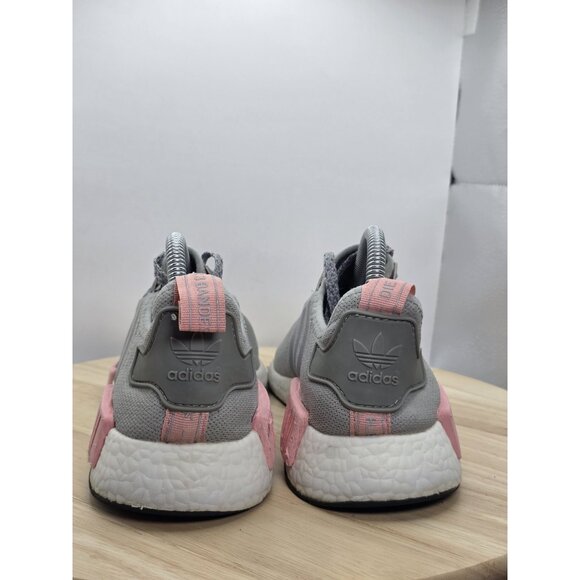 Adidas NMD R1 Boost Womens 8 Gray Pink Running Shoes Low Athletic Gym BY3058 - Picture 6 of 9